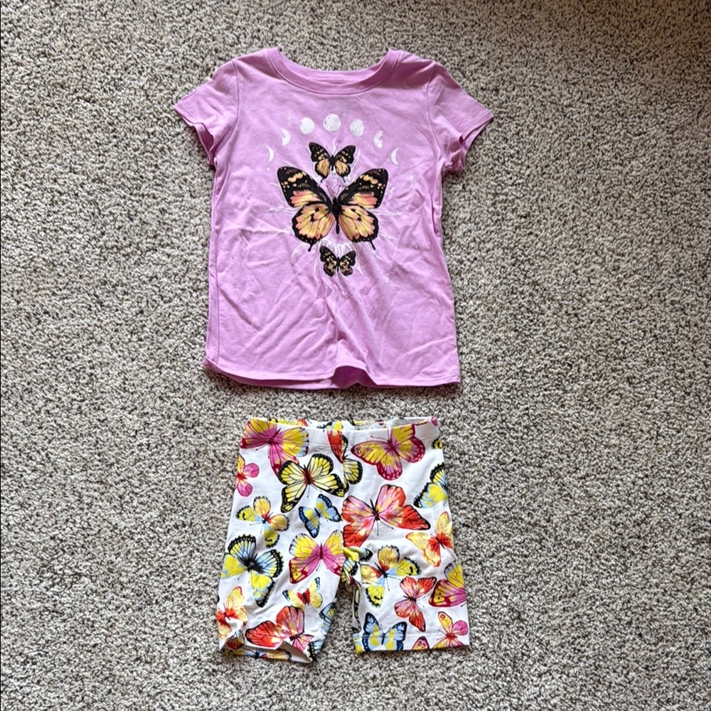 Wonder Nation Pink Butterfly Pajama Set